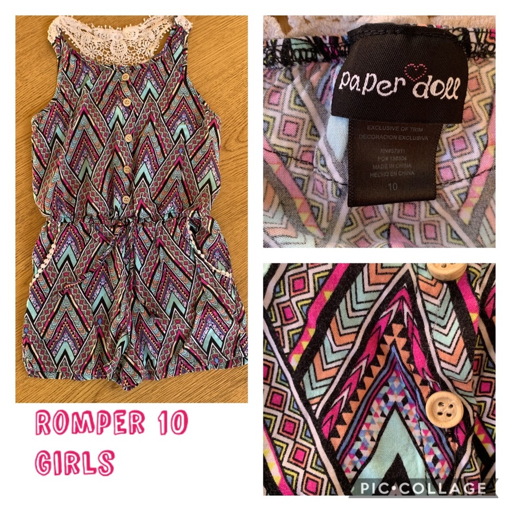Girls Romper size 10 -Paper doll brand